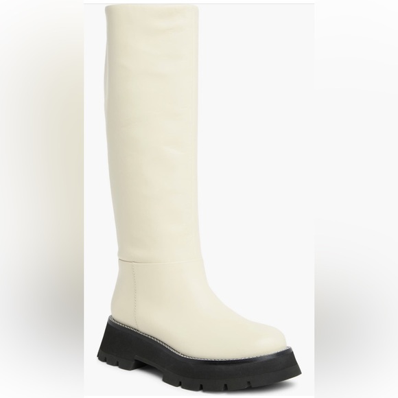 🤍NWT 3.1 Phillip Lim Kate Lug-sole Tube Boots in leather white black, 39,5 - Picture 15 of 16